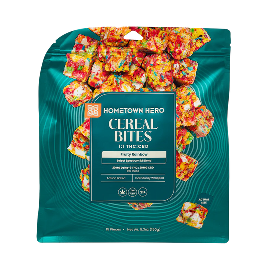 Hometown Hero | Delta 9 Cereal Bites - 15CT (20MG Each) | Fruity Rainbow