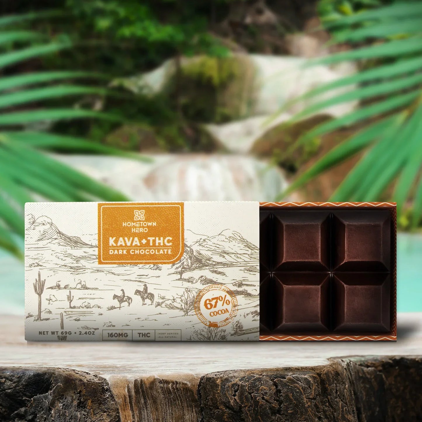 Hometown Hero | Kava D9 Hemp THC Dark Chocolate Bar