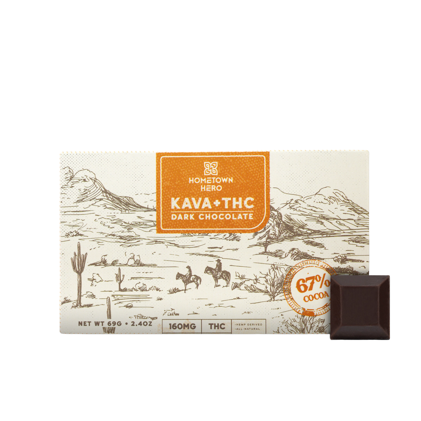 Hometown Hero | Kava D9 Hemp THC Dark Chocolate Bar